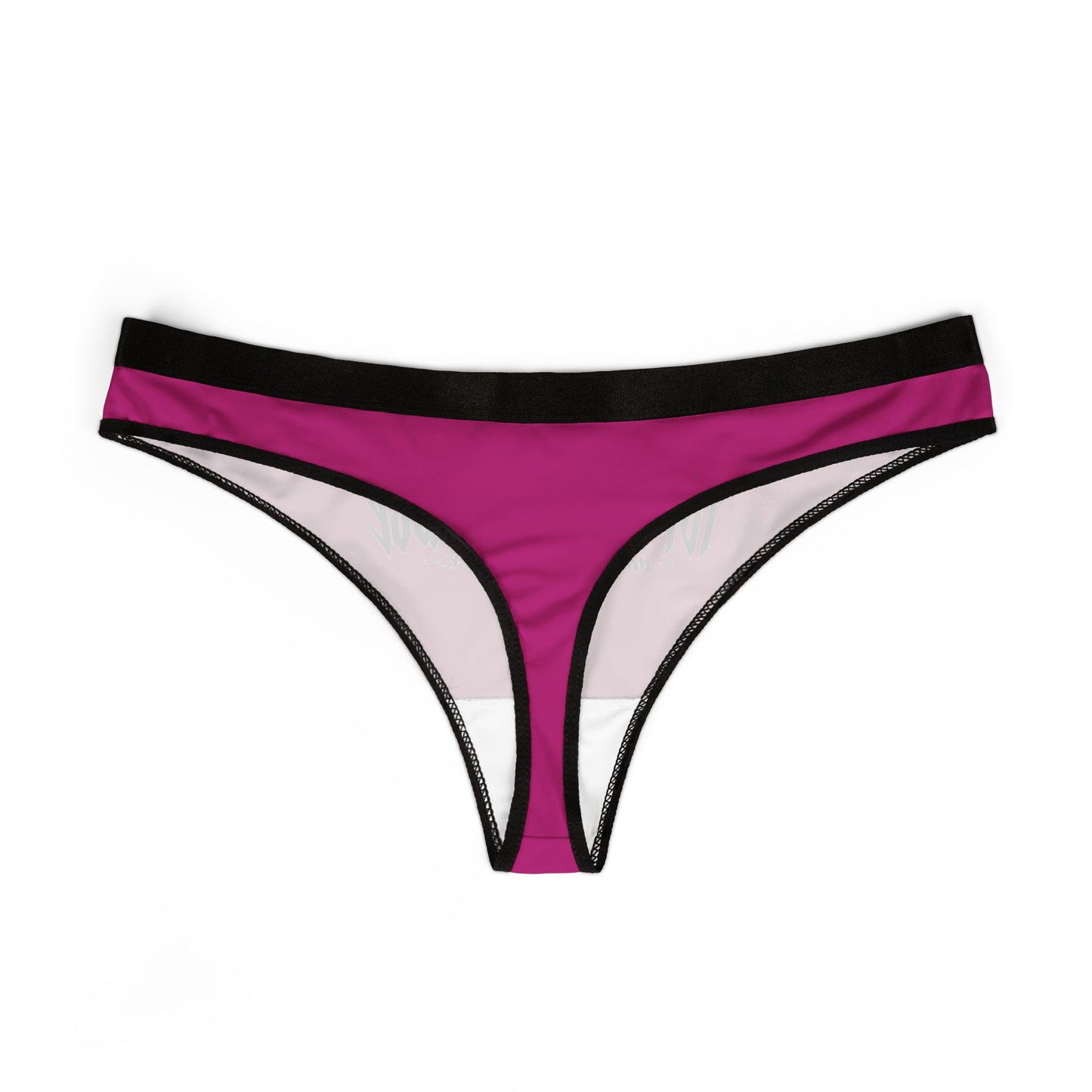 Women's Thong Panties — 'Top North Garage' Hot Pink Graphic Underwear