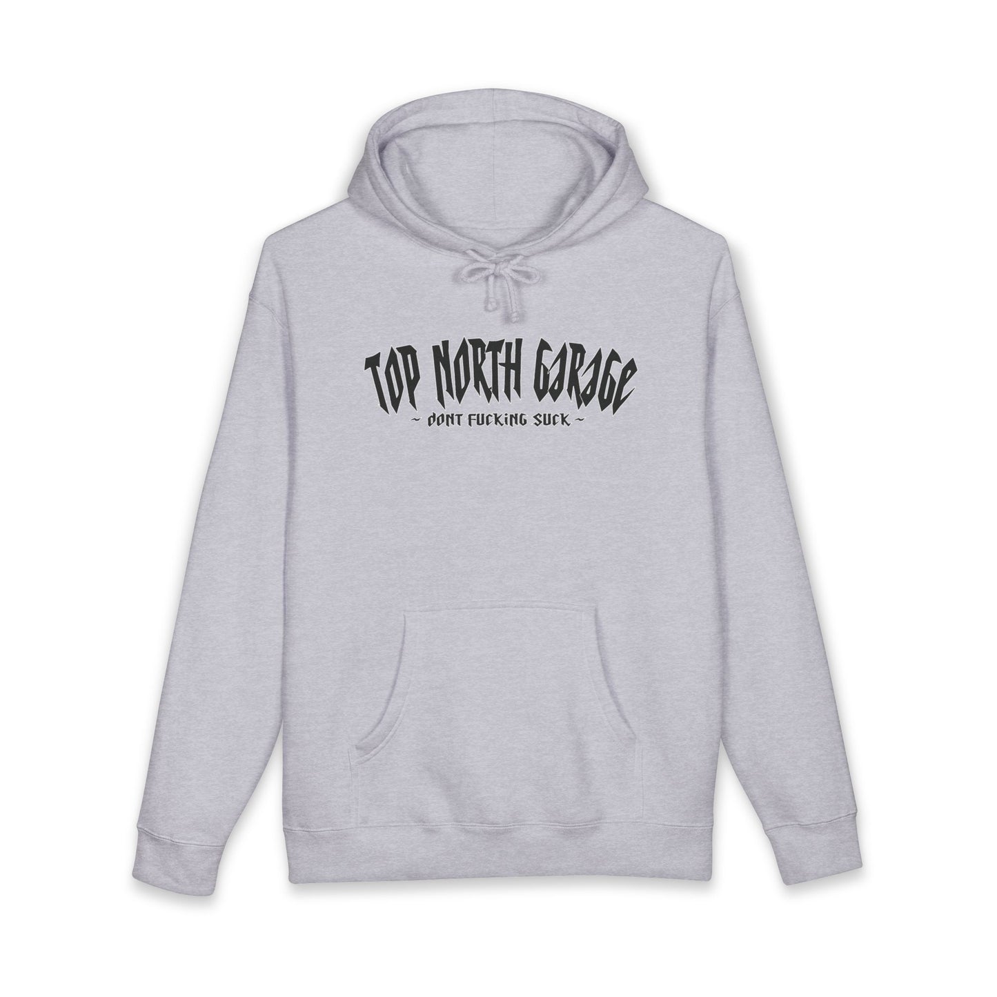 Garage Crewneck Hoodie — "Top North Garage" Vintage Mechanic Pullover