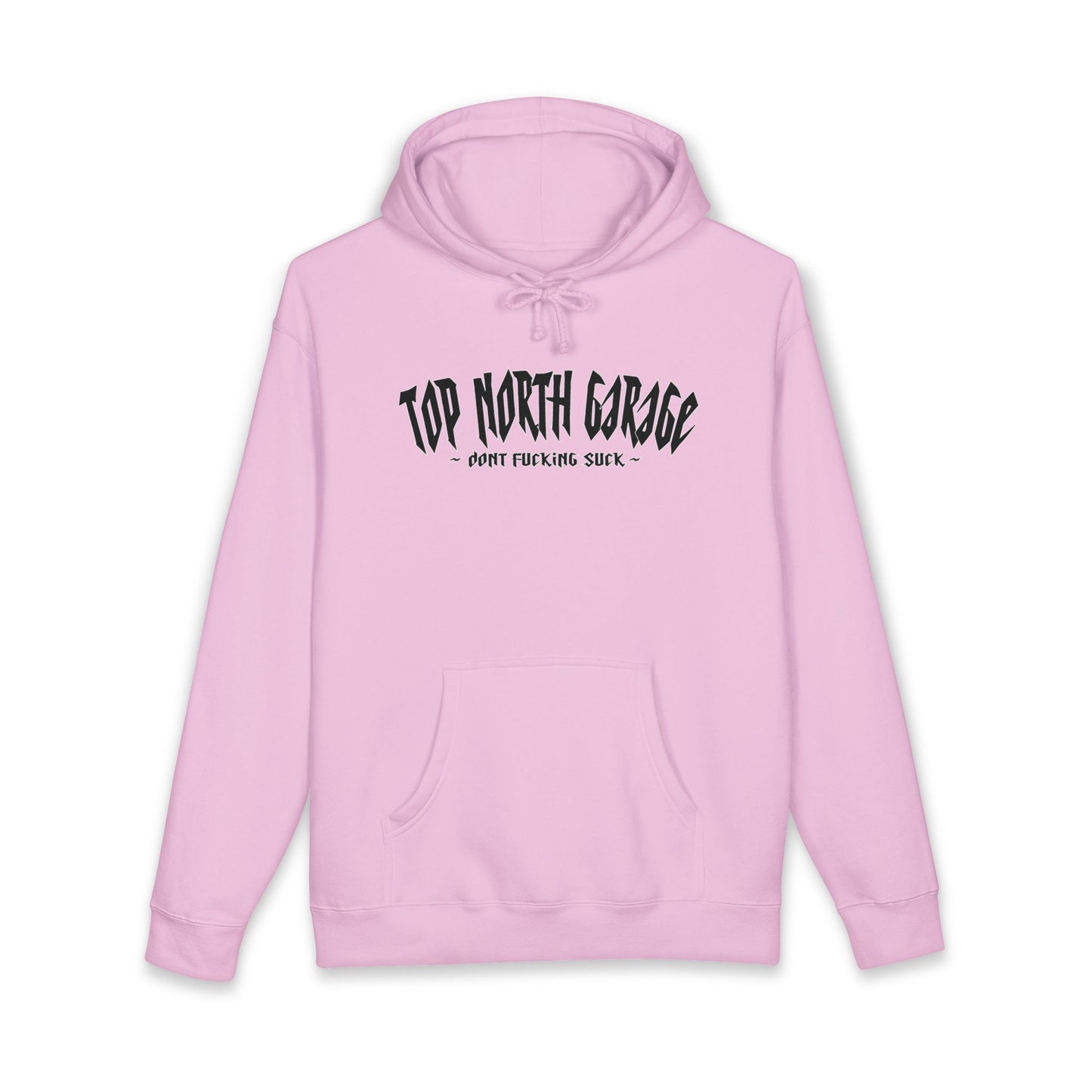 Garage Crewneck Hoodie — "Top North Garage" Vintage Mechanic Pullover