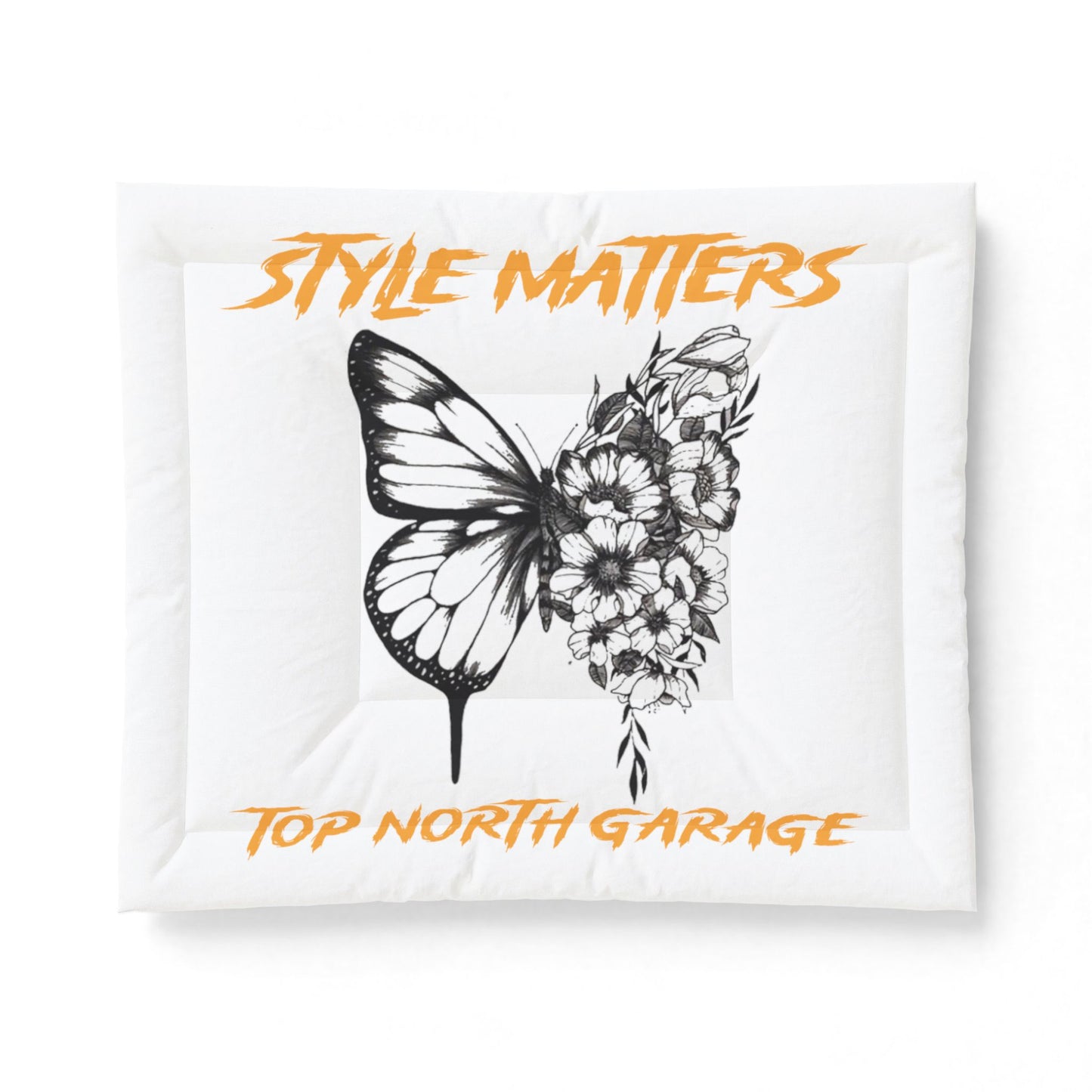 Style Matters Cotton Comforter — Butterfly Floral Design (Top North Garage)