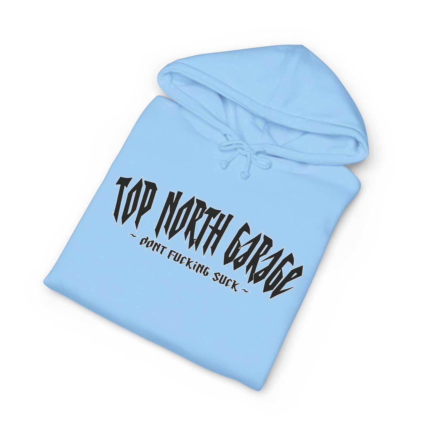 Garage Crewneck Hoodie — "Top North Garage" Vintage Mechanic Pullover