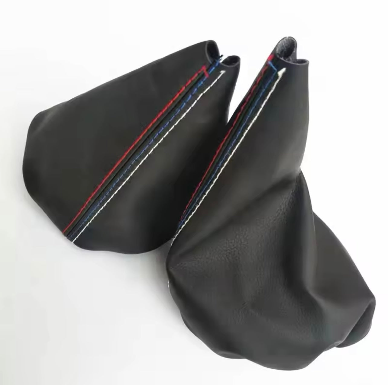 Bmw colored stitch leather shift boot with handbrake boot